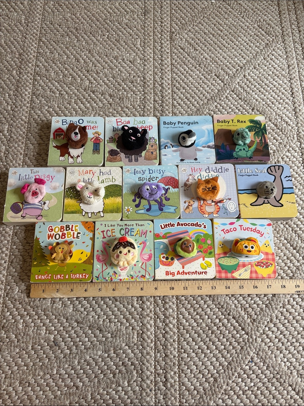 Set of 13 Little Learners Finger Puppet Books